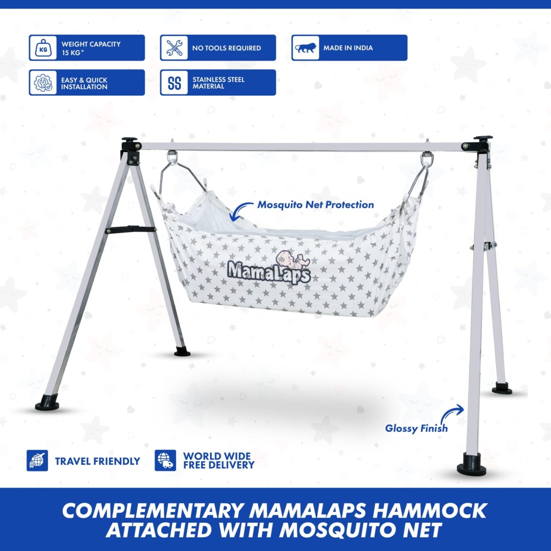 Regular Manual Baby Cradle - Single Foldable - 4.5* Kg Cradle - Image 2
