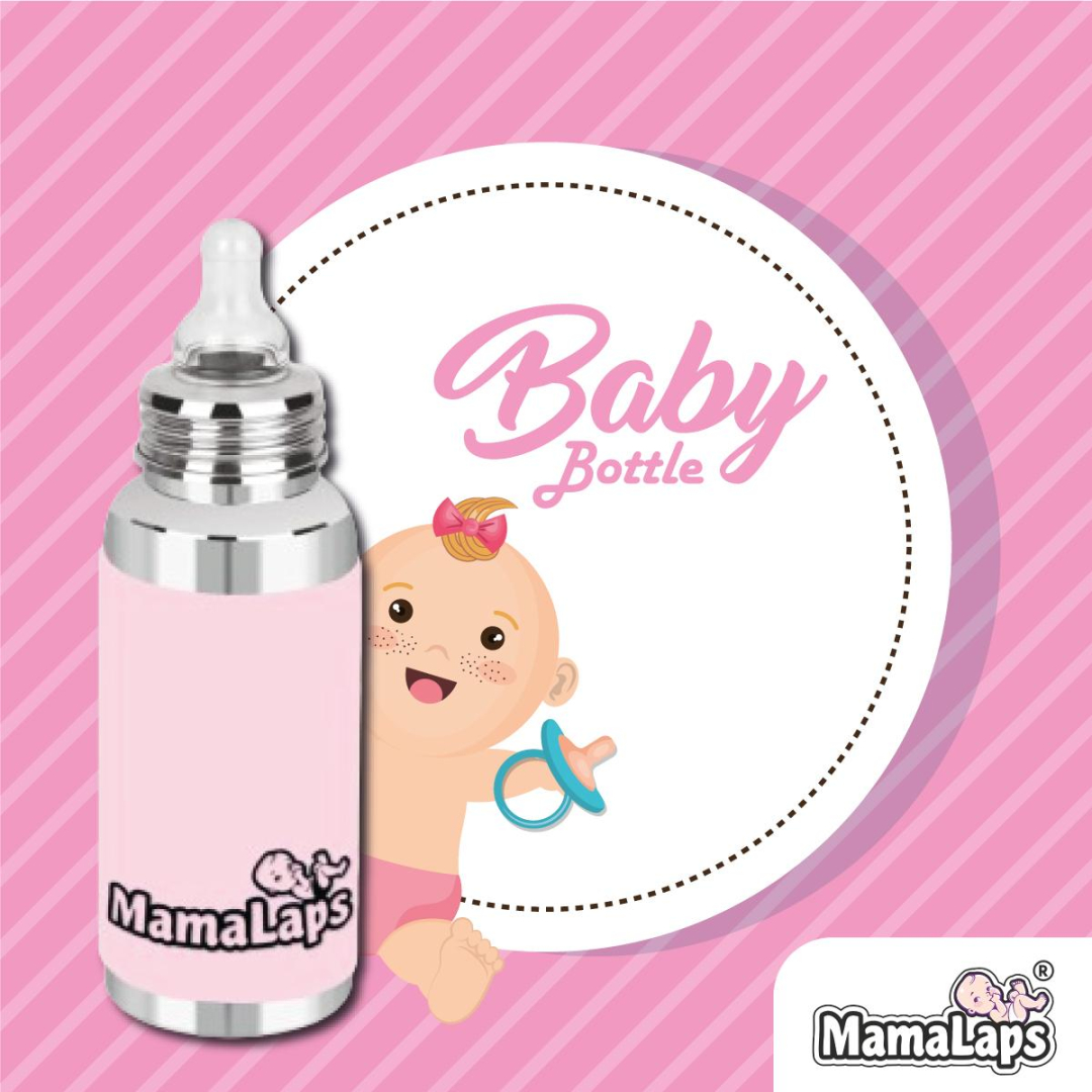 Baby Feeding Bottle Stainless Steel - Pink - Image 4