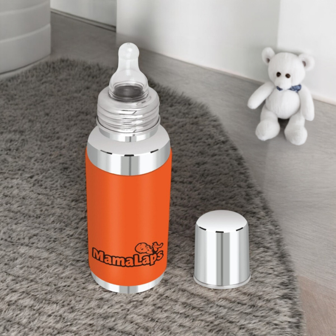 Baby Feeding Bottle Stainless Steel - Orange