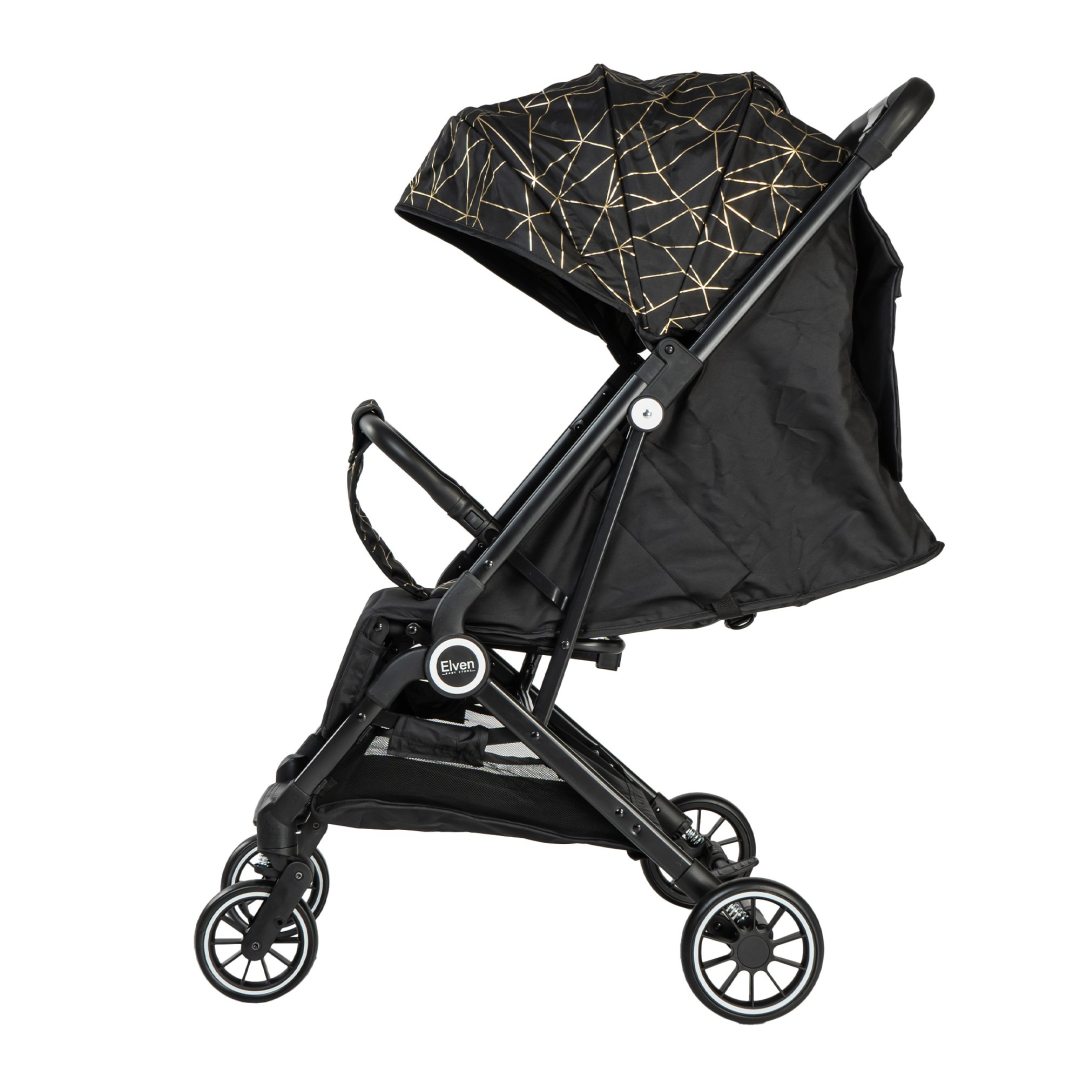MamaLaps Elven baby stroller EasyFlyer (Black Canopy) - Image 2