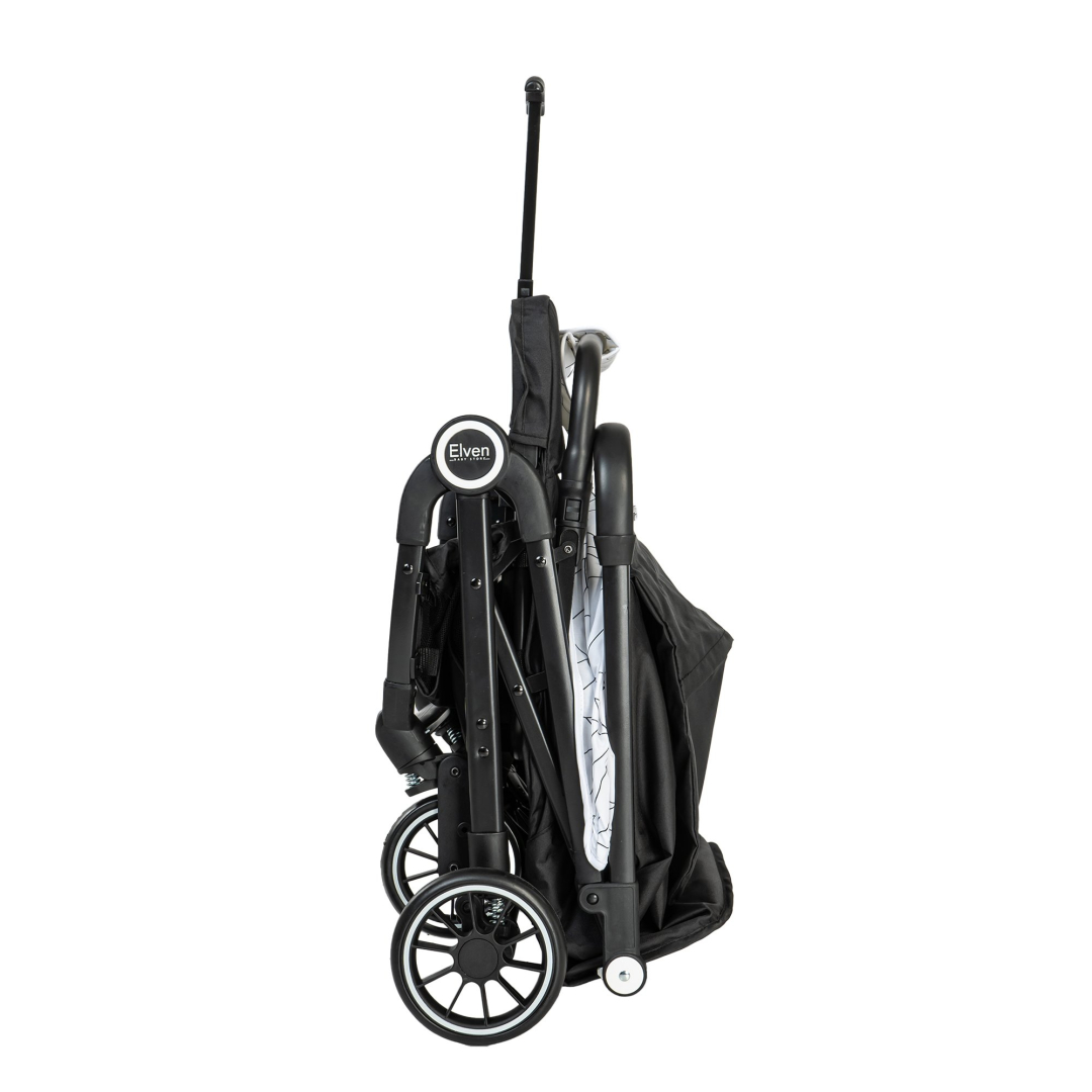 MamaLaps Elven baby stroller EasyFlyer (Black Canopy) - Image 7