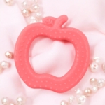 Pink Apple Soft Food Grade Silicon Teethers - BIS Certified